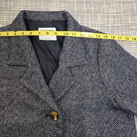Soft-Brushed Herringbone Car Coat Women’s S Lined Relaxed Old Navy - Picture 6 of 12